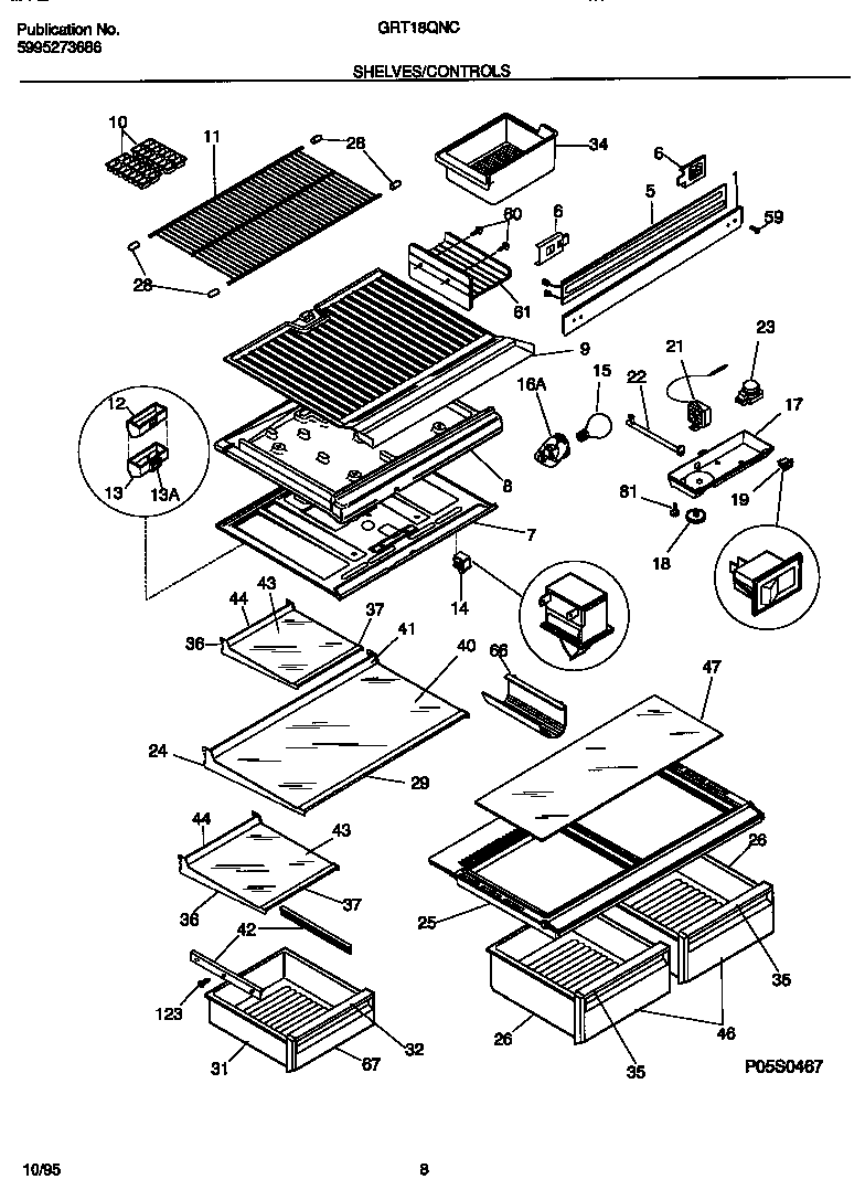 Shelves/controls