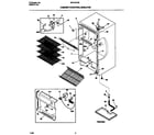 Universal/Multiflex (Frigidaire) MFU20F3BW3 cabinet/control/shelves diagram