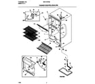 Universal/Multiflex (Frigidaire) MFU14F3BW3 cabinet/control/shelves diagram