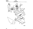 Universal/Multiflex (Frigidaire) MLXE42RBW2 motor/blower/belt diagram