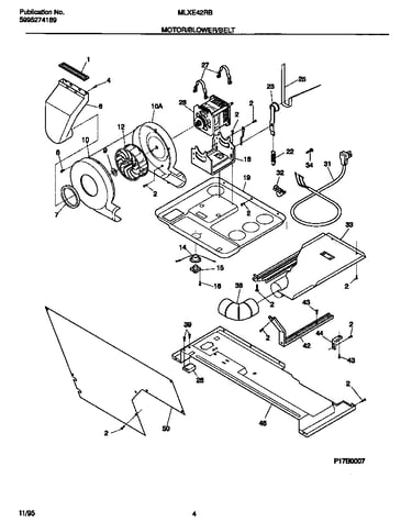 Motor/blower/belt
