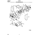 Universal/Multiflex (Frigidaire) MLXE62RBD2 upper cabinet/drum/heater diagram