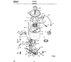 Universal/Multiflex (Frigidaire) MLXE62RBD2 motor/tub diagram