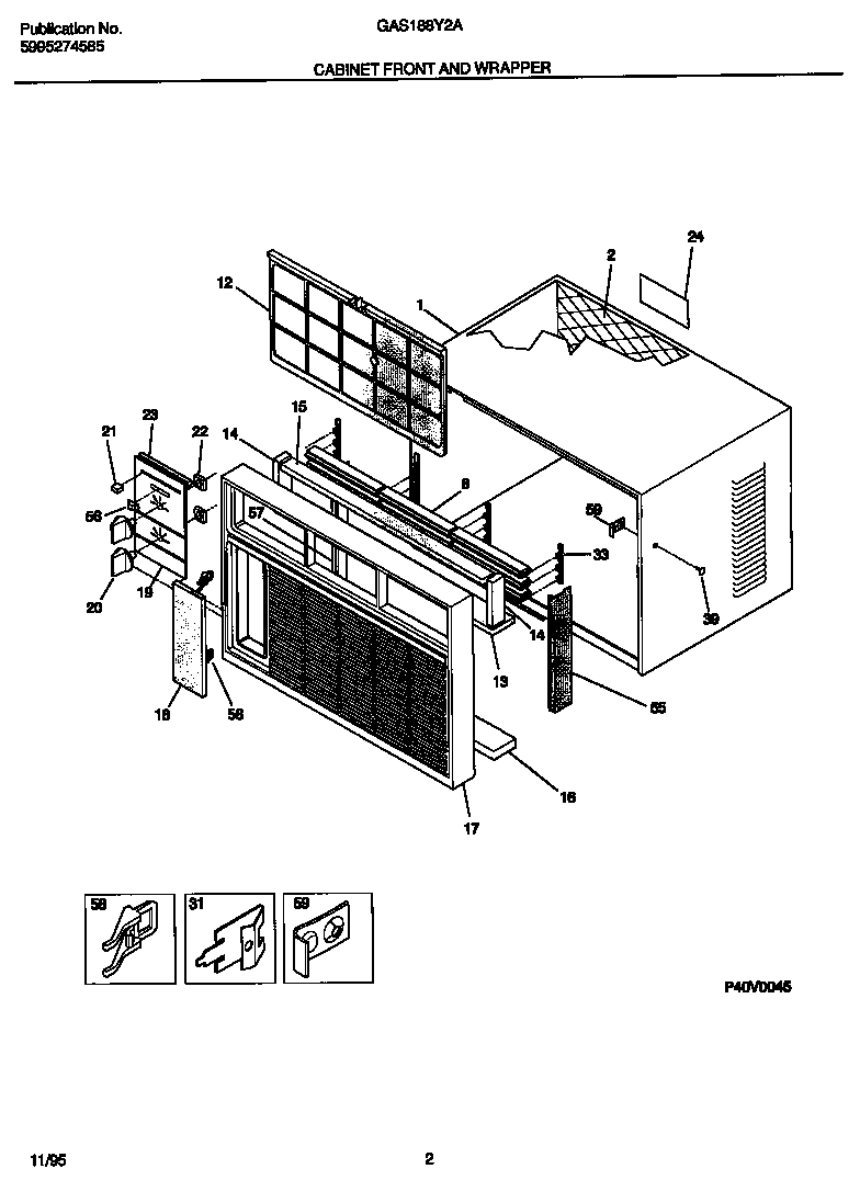 Cabinet front and wrapper