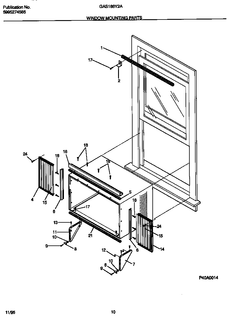 Window mounting parts