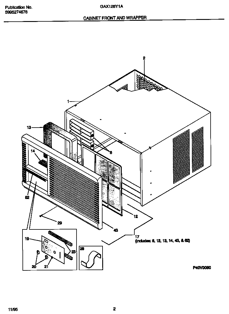 Cabinet front and wrapper