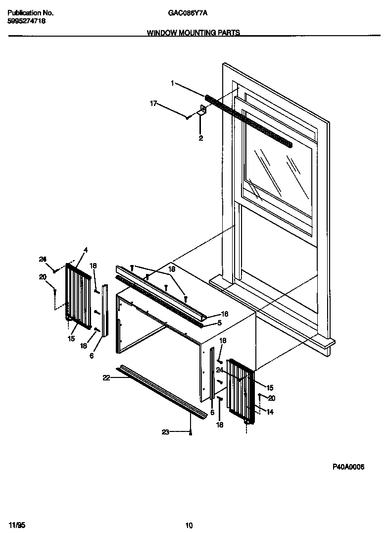 Window mounting parts