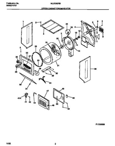 Upper cabinet/drum/heater