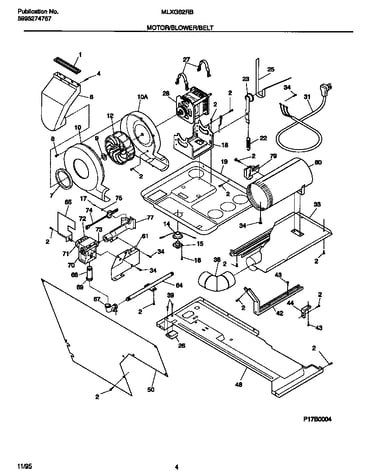 Motor/blower/belt