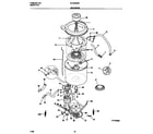 Universal/Multiflex (Frigidaire) MLXG62RBD2 motor/tub diagram