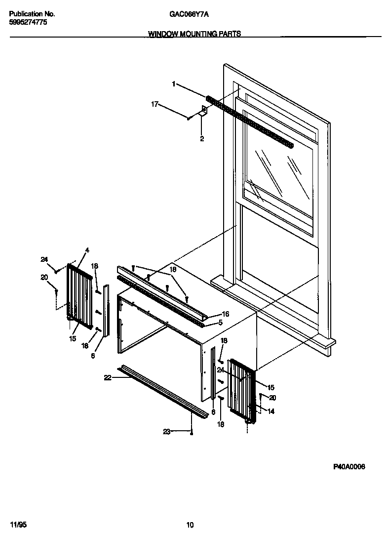 Window mounting parts