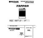 Tappan TEF356SCWB cover diagram