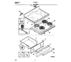 Tappan TEF362BBBD top/drawer diagram