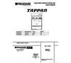 Tappan TGF334BCDB cover diagram