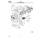 Frigidaire FLSE72GCT1 upper cabinet/drum/heater diagram