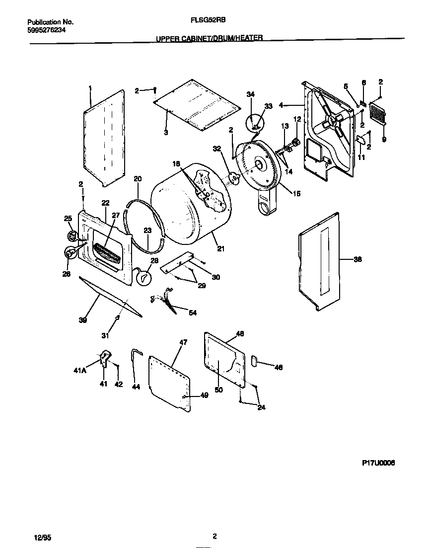 Upper cabinet/drum/heater