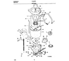 Frigidaire FLXG52RBT1 motor/tub diagram