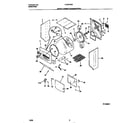 Frigidaire FLSG72GCT1 upper cabinet/drum/heater diagram
