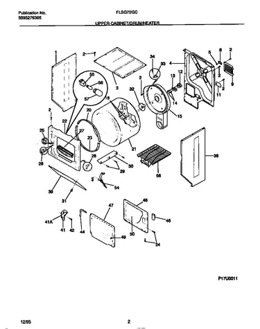 Upper cabinet/drum/heater
