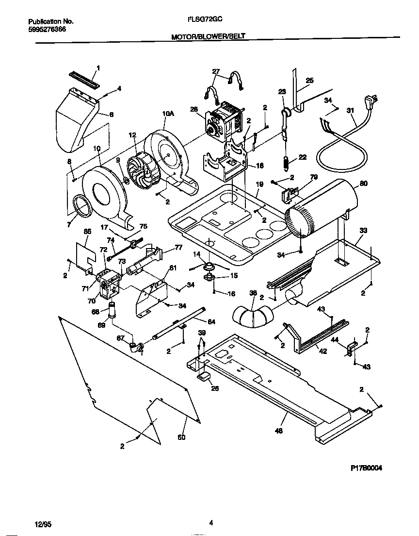 MOTOR/BLOWER/BELT
