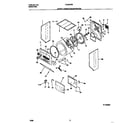 Frigidaire FLXE52RBS1 upper cabinet/drum/heater diagram