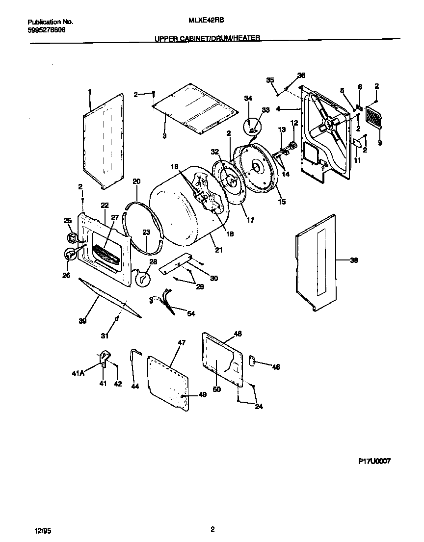 Upper cabinet/drum/heater