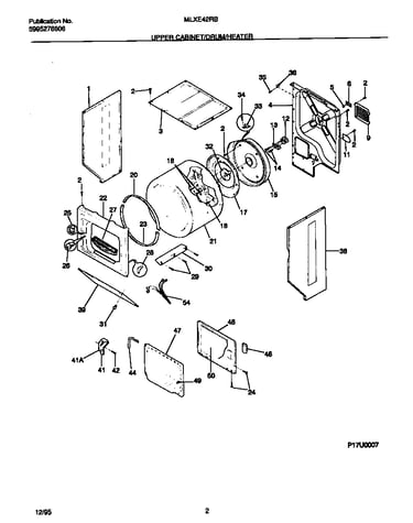 Upper cabinet/drum/heater