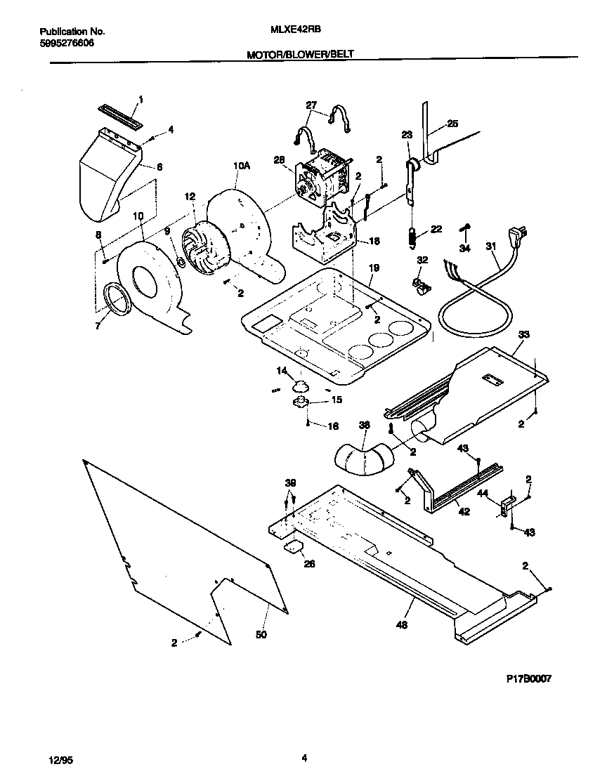 MOTOR/BLOWER/BELT