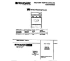 White-Westinghouse WGF337CBSB cover diagram
