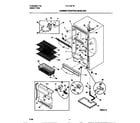 Tappan TFU14F7BW2 cabinet/controls/shelves diagram
