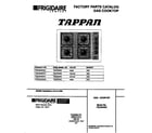 Tappan TGC3X4XCW1 cover diagram