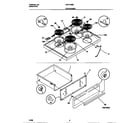 Universal/Multiflex (Frigidaire) MEF318BBDC top/drawer diagram