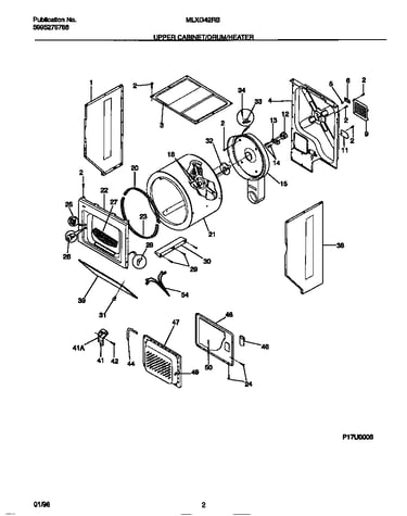 Upper cabinet/drum/heater