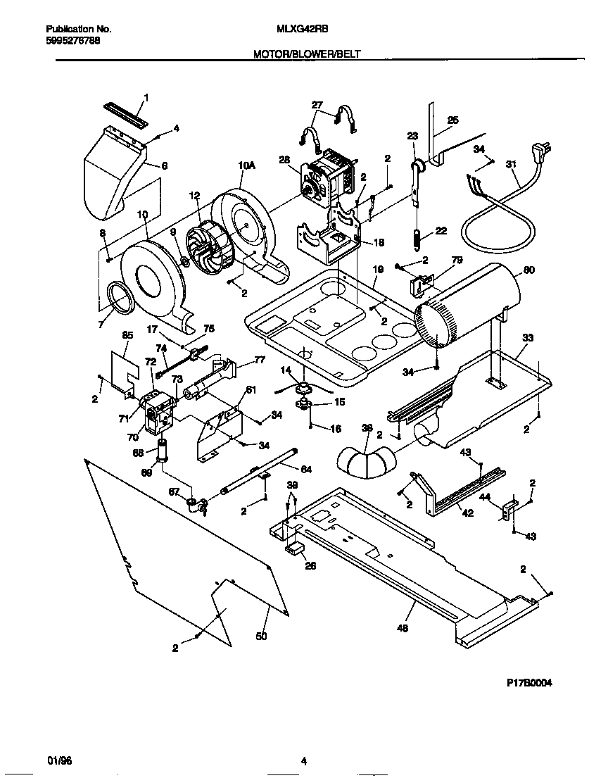 MOTOR/BLOWER/BELT