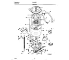 Universal/Multiflex (Frigidaire) MLXG42RBW3 motor/tub diagram