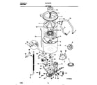 Universal/Multiflex (Frigidaire) MLXG62RBD3 motor/tub diagram