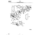 White-Westinghouse LG400SXW3 upper cabinet/drum/heater diagram