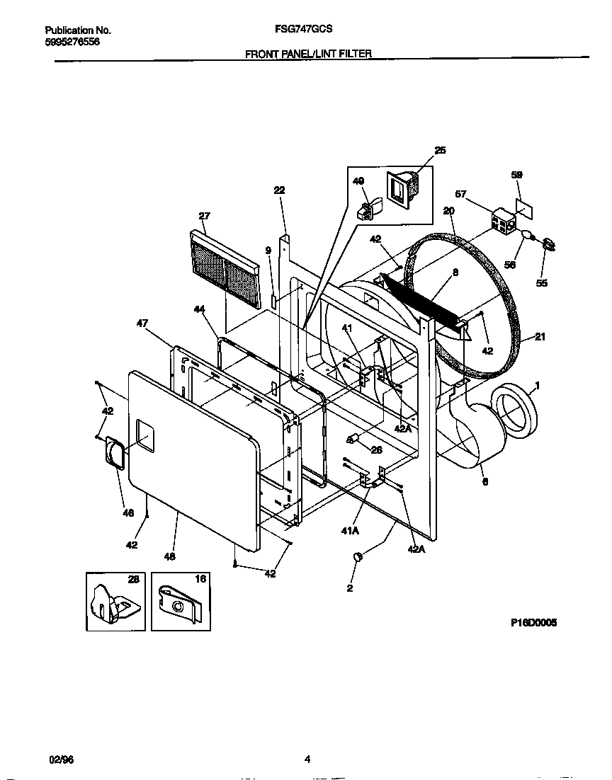 FRONT PANEL/LINT FILTER