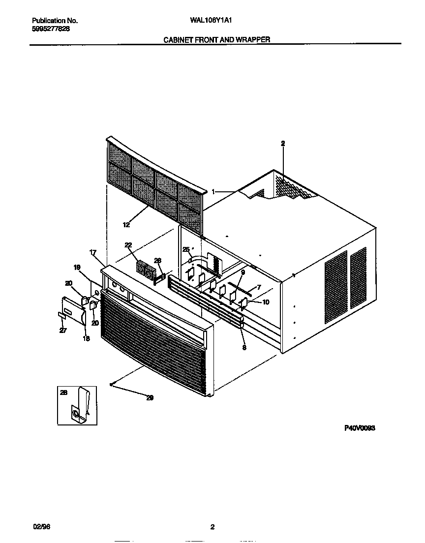 Cabinet front and wrapper
