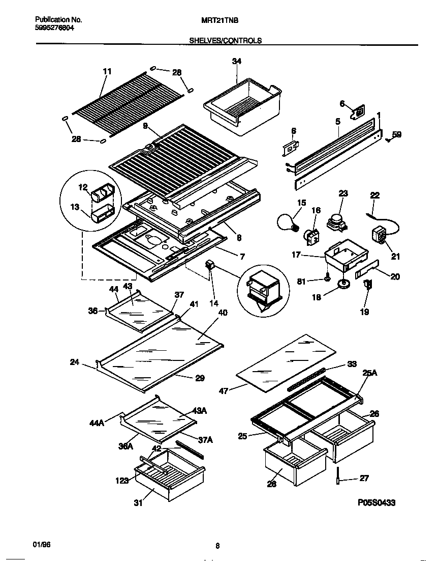Shelves/controls