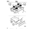 Universal/Multiflex (Frigidaire) MEF301PBDG top/drawer diagram