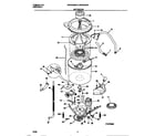 Universal/Multiflex (Frigidaire) MWX233RBW3 motor/tub diagram