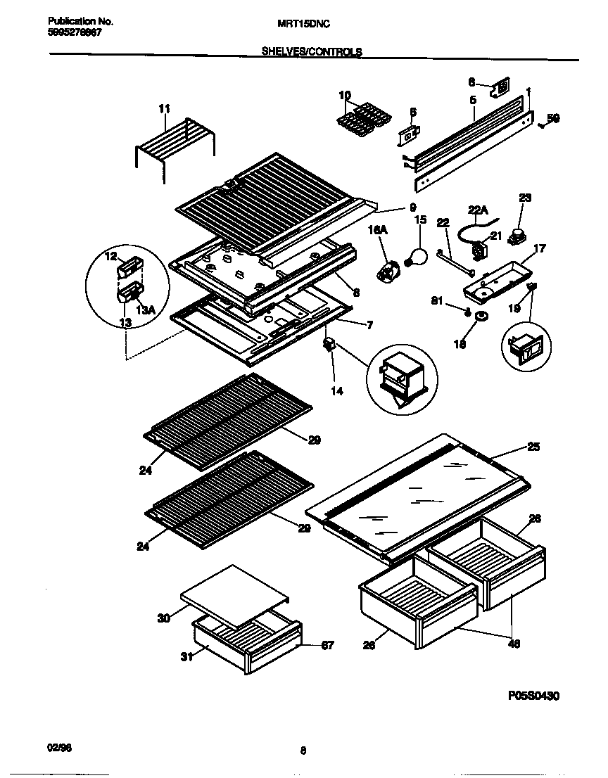 Shelves/controls