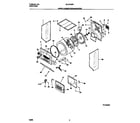 Universal/Multiflex (Frigidaire) MLXE42REW0 upper cabinet/drum/heater diagram
