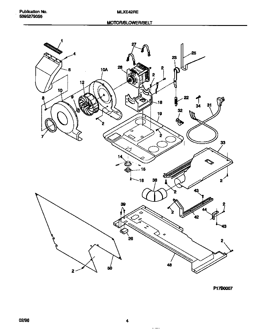 MOTOR/BLOWER/BELT