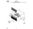 Frigidaire FAC083W7A5A cabinet front and wrapper diagram