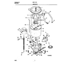Universal/Multiflex (Frigidaire) MWX111REW0 motor/tub diagram