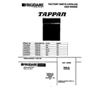 Tappan TGF657BCDA cover diagram