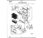 Tappan TFU14F7EW0 cabinet/control/shelves diagram