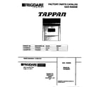 Tappan TGF605WCD2 cover diagram